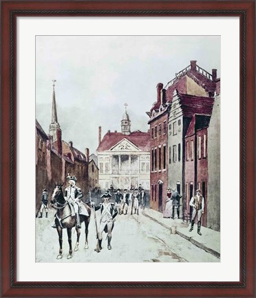 Framed Colonel and Private Print