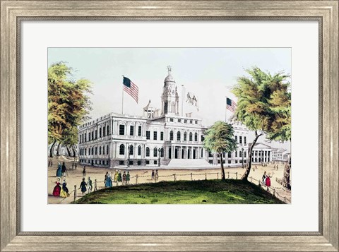 Framed City Hall, New York Print