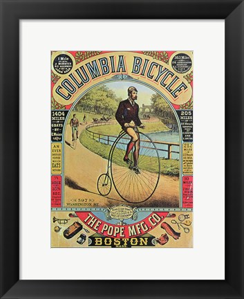 Framed Advertisement for the Columbia Bicycle Print