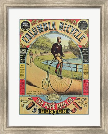 Framed Advertisement for the Columbia Bicycle Print