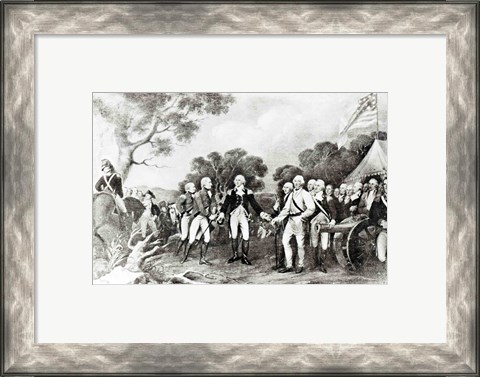 Framed Surrender of General Burgoyne Saratoga, New York, 17th October 1777 Print