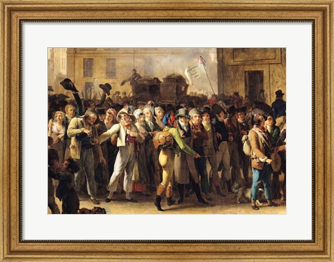 Framed Conscripts of 1807 Marching Past the Gate of Saint-Denis Print