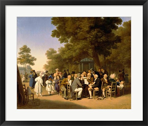 Framed Politicians in the Tuileries Gardens, 1832 Print