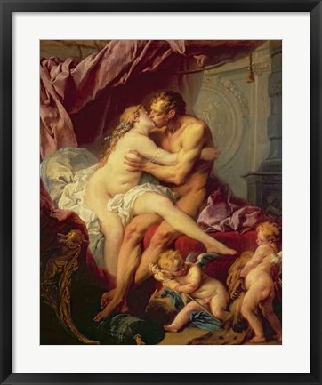 Framed Hercules and Omphale Print