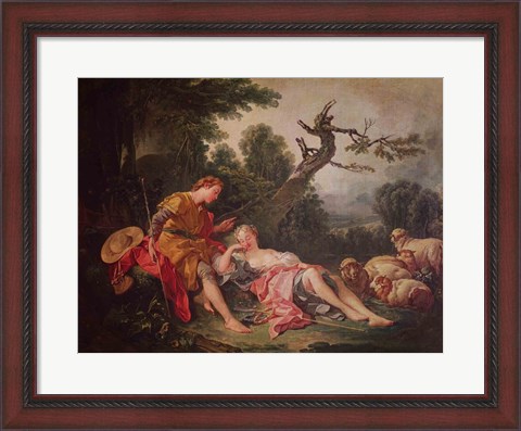 Framed Sleeping Shepherdess Print