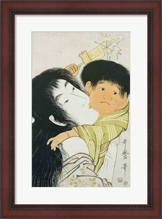 Framed Yama-Uba and Kintoki Print