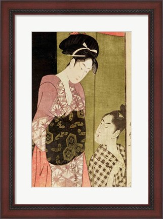 Framed Man Painting a Woman Print