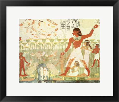 Framed Hunting and Fishing, from the Tomb of Nakht Print
