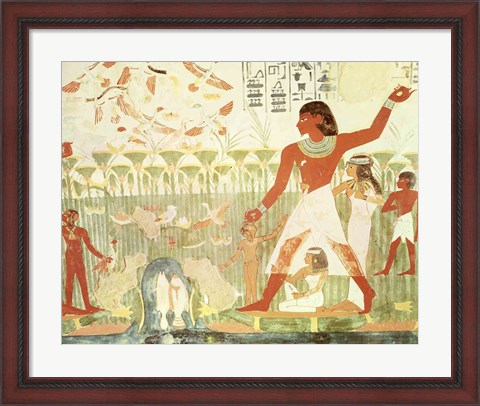 Framed Hunting and Fishing, from the Tomb of Nakht Print