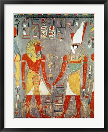 Framed Relief depicting Horemheb Print