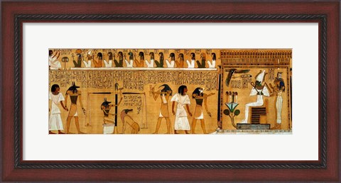 Framed Weighing of the Heart against Maat&#39;s Feather of Truth Print