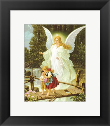Framed Guardian Angel Print