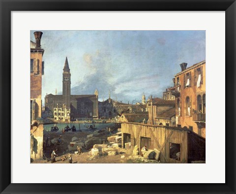 Framed Venice: Campo San Vidal and Santa Maria della Carita Print