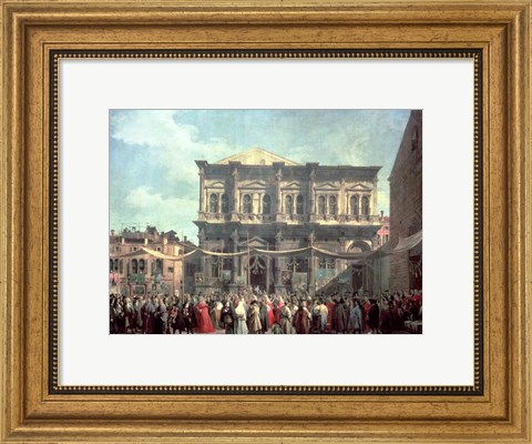 Framed Doge Visiting the Church and Scuola di San Rocco Print