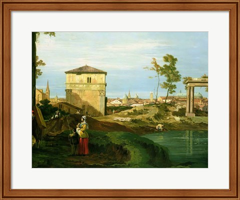 Framed Capriccio with Motifs from Padua, Detail Print