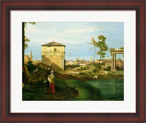 Framed Capriccio with Motifs from Padua, Detail Print