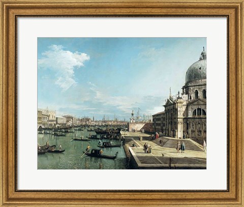 Framed Entrance to the Grand Canal and the church of Santa Maria della Salute, Venice Print