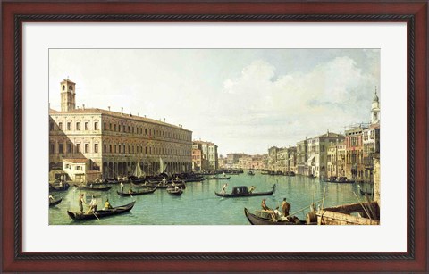 Framed Grand Canal from the Rialto Bridge Print