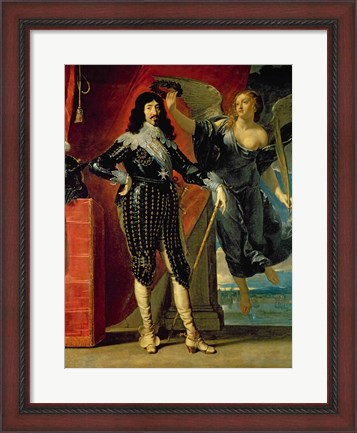 Framed Louis XIII Crowned by Victory Print