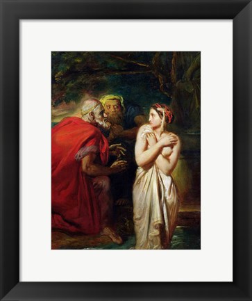 Framed Susanna and the Elders, 1856 Print