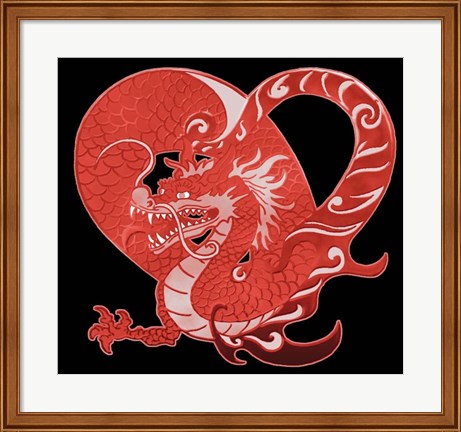 Framed Red Dragon Print