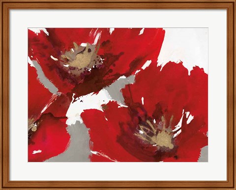 Framed Red Poppy Forrest II Print