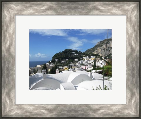 Framed Capri White Roof Print