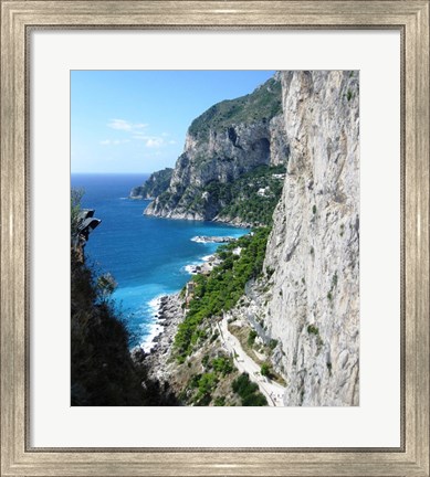 Framed Capri Coastline Photograph Print