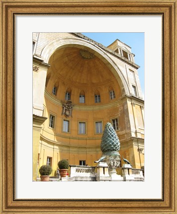 Framed Pinecone Statue in the Vatican Print