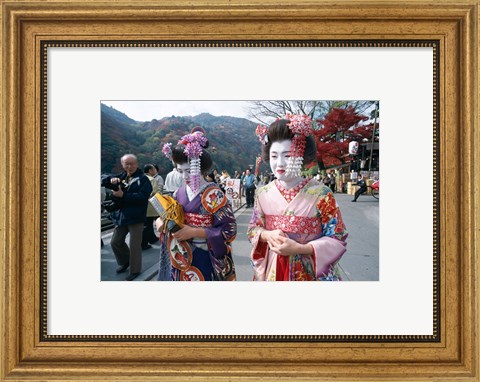 Framed Geishas, Kyoto, Honshu, Japan Print