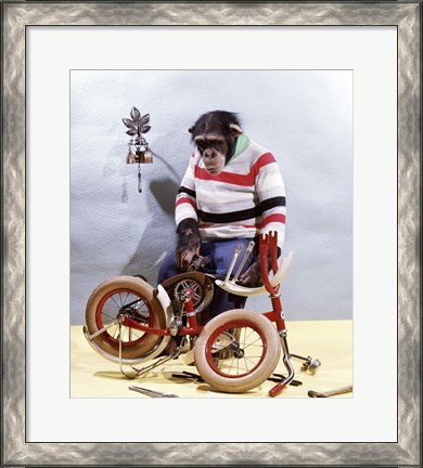Framed Bicycle Assembly Print