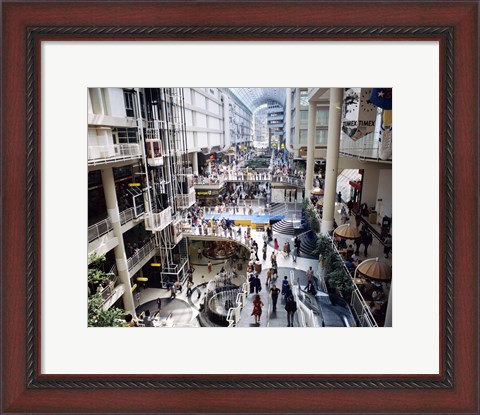 Framed Shopping mall, Eaton Centre, Toronto, Ontario, Canada Print