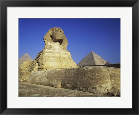 Framed Sphinx, Giza, Egypt Print