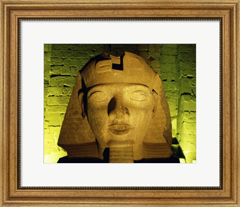 Framed Ramses II statue, Temple of Luxor, Luxor, Egypt Print