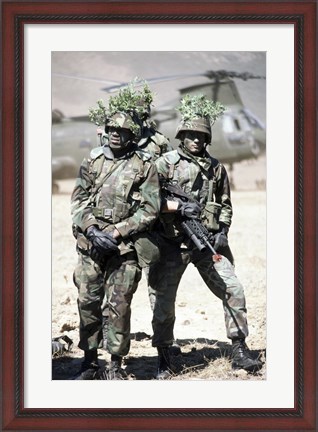 Framed Camouflage U.S. Marines Photograph Print