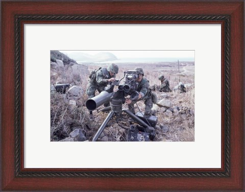 Framed United States Marines Tow Anti-Tank Weapons Print