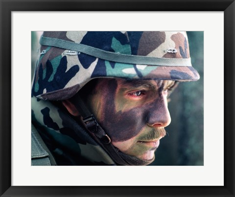 Framed Soldier Camouflage Print