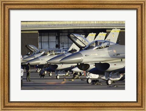 Framed U.S. Air Force F-16 Fighter Jets Hill Air Force Base Utah USA Print