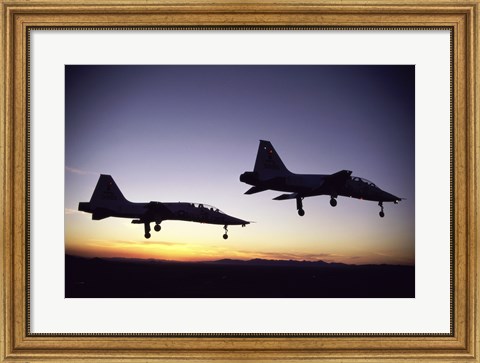 Framed US Air Force  T-38 Trainers Print