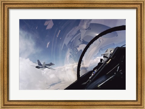 Framed US Marine FA-18 Hornet Print