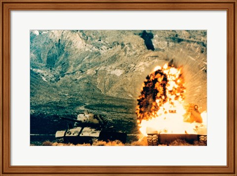 Framed Missile hitting an M47 Tank Print