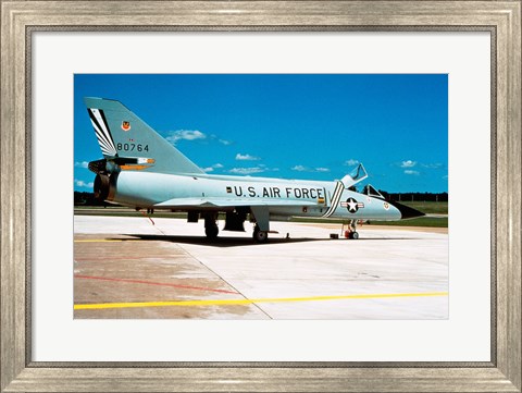 Framed Side profile of a US Air Force airplane Print