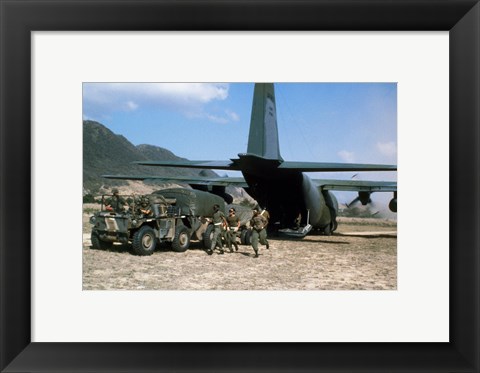 Framed EC-130E Unloading Print