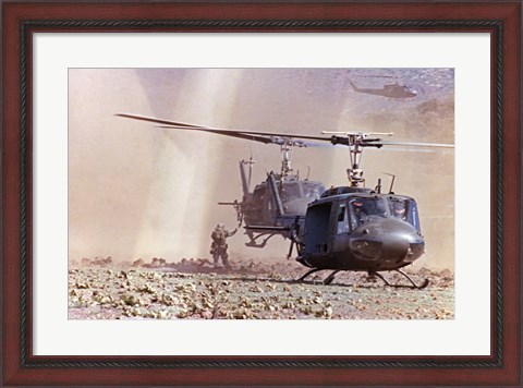 Framed UH-1A Iroquois Helicopters Print