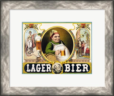 Framed Lager Bier Print