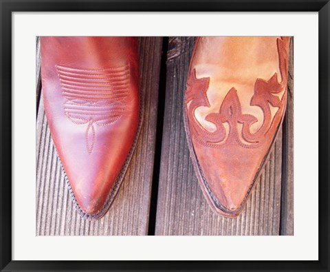Framed Cowboy Boot Tips Print