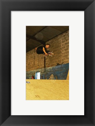 Framed Simon Godet en Melon au Skate Park Alai de Biarritz Print