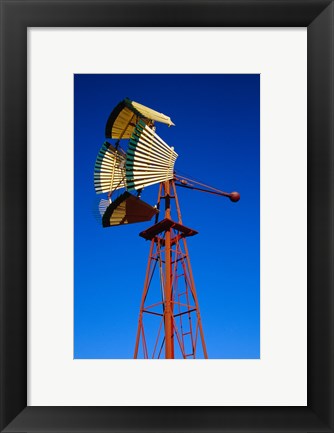 Framed Fan Windmill in Texas Print