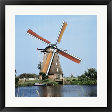 Framed Windmills Kingergisk Netherlands Print