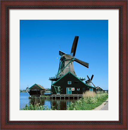 Framed Windmill, Zaanse Schans, Netherlands Print